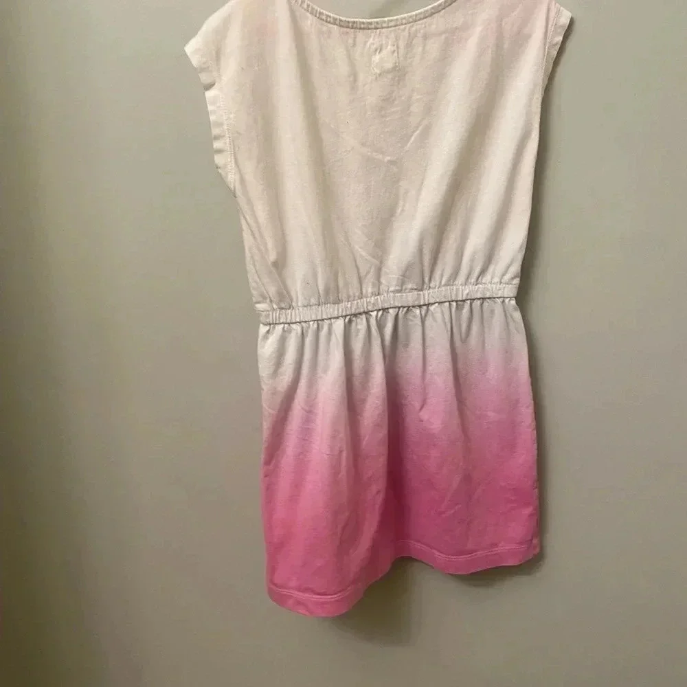 Gap kids ombré pink white dress cap sleeves small 6-7